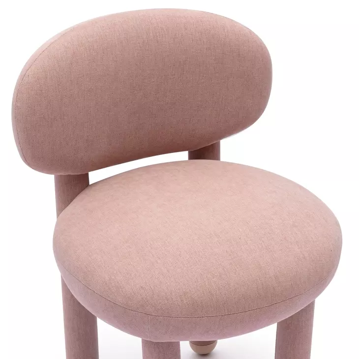 Manu Light Pink Performance Chenille Upholstered Dining Chair