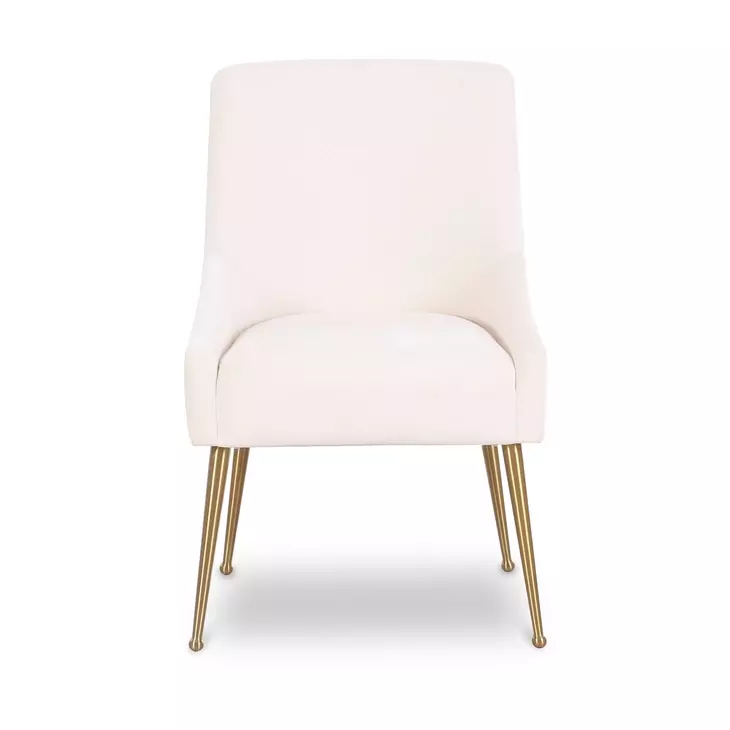Beatrix Cream Performance Velvet Upholstered Dining Chair