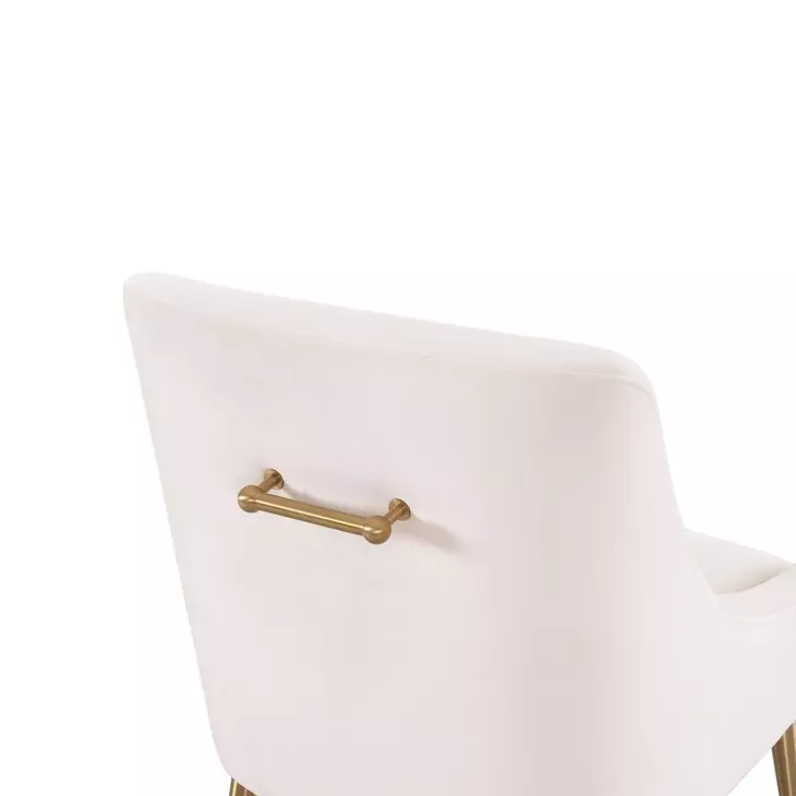 Beatrix Cream Performance Velvet Upholstered Dining Chair