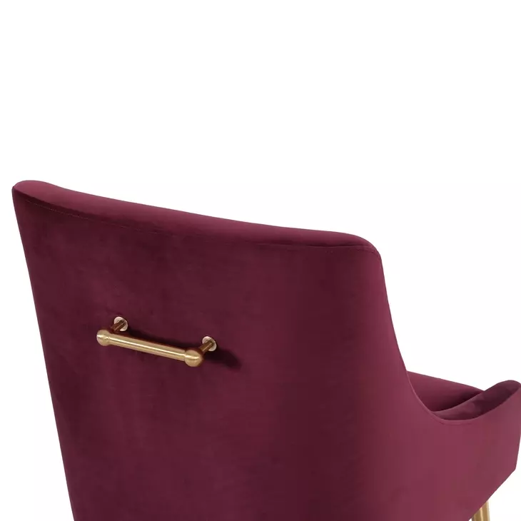 Beatrix Burgundy Performance Velvet Upholstered Dining Chair