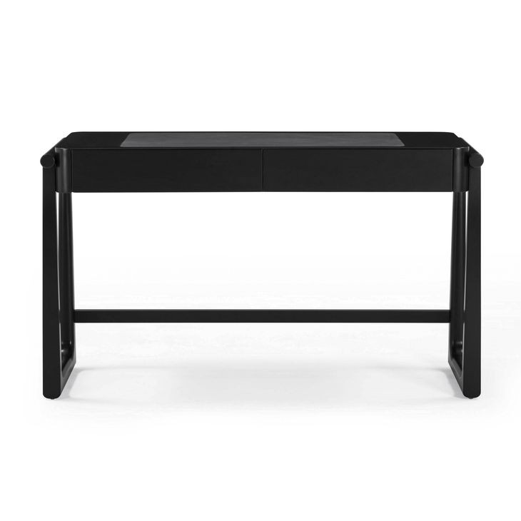 Alfalfa Black 52" Desk with 2 Drawers