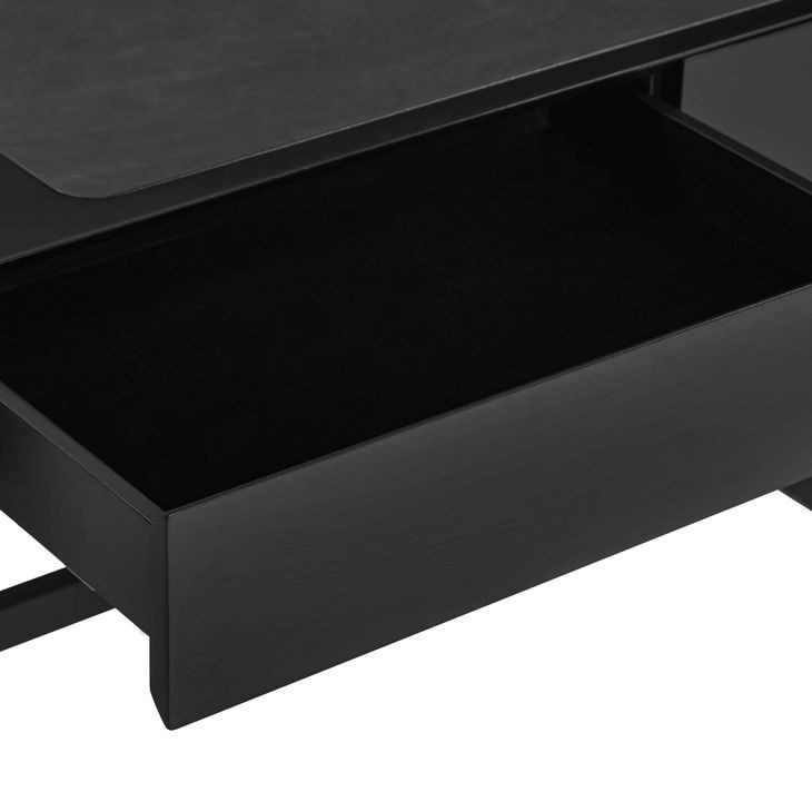 Alfalfa Black 52" Desk with 2 Drawers