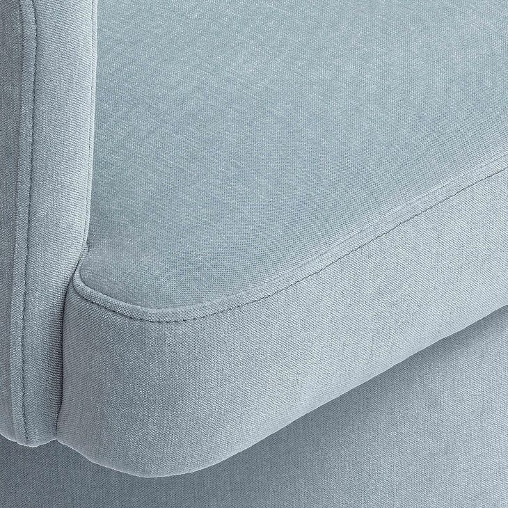 Kristen Faded Blue Upcycled Rolling Desk Chair