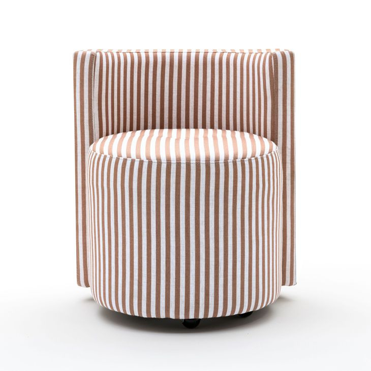 Alyssa Brown and White Performance Fabric Upholstered Desk Chair
