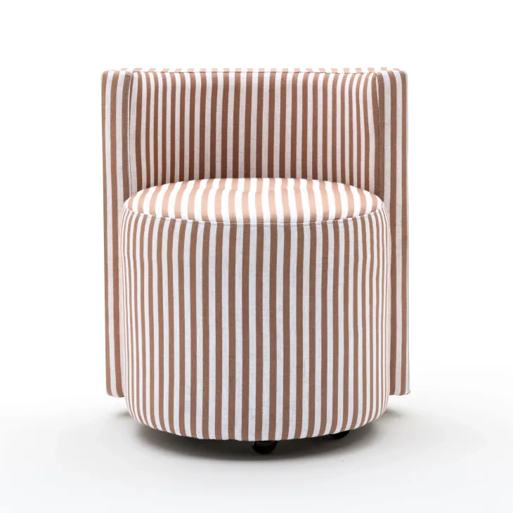 Alyssa Brown and White Performance Fabric Upholstered Desk Chair