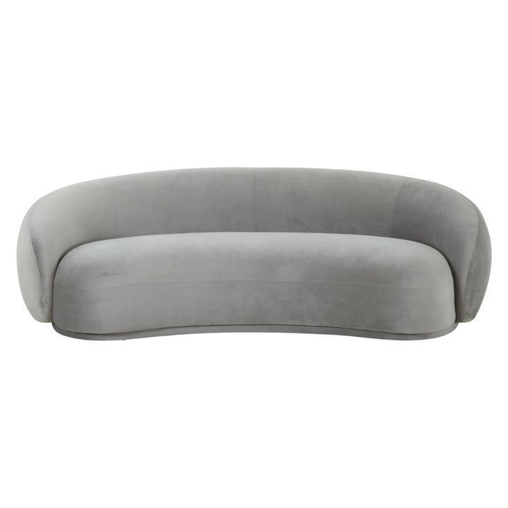 Kendall Light Grey Velvet 90" Sofa