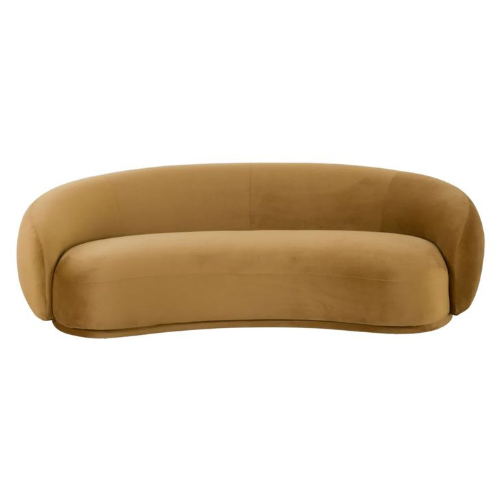 Kendall Cognac Velvet 90" Sofa