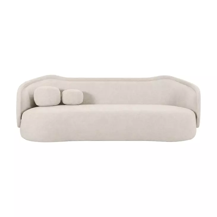 Circe Off White Performance Fabric 93" Sofa