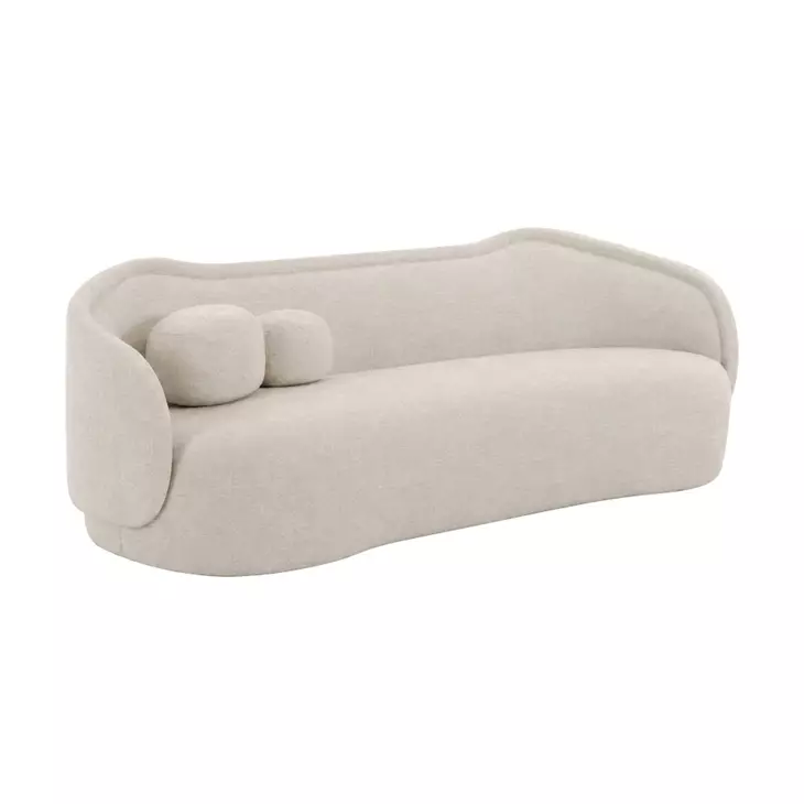 Circe Off White Performance Fabric 93" Sofa