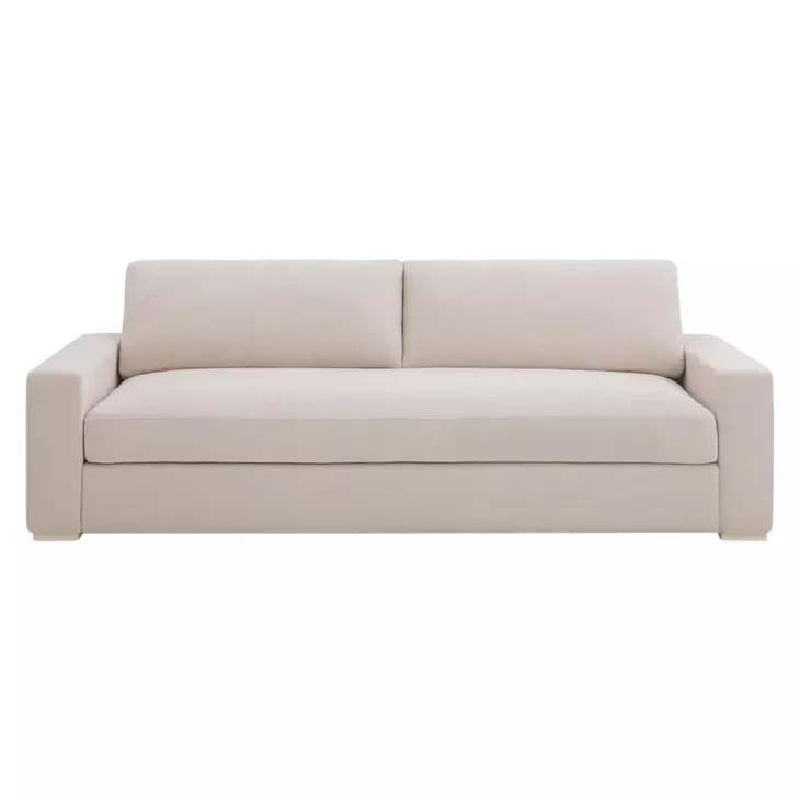 Beckham Beige Performance Fabric 96" Sofa
