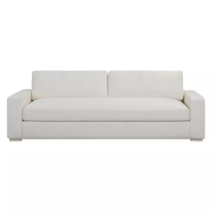 Beckham Cream Performance Fabric Upcycled 96" Sofa