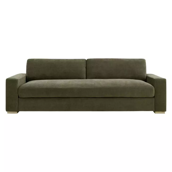 Beckham Olive Green Performance Fabric 96" Sofa