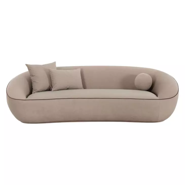 Jenny Taupe Performance Fabric 99" Sofa