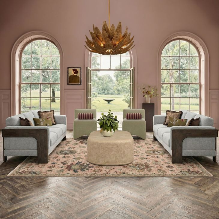 Elyn Cream Living Room Set