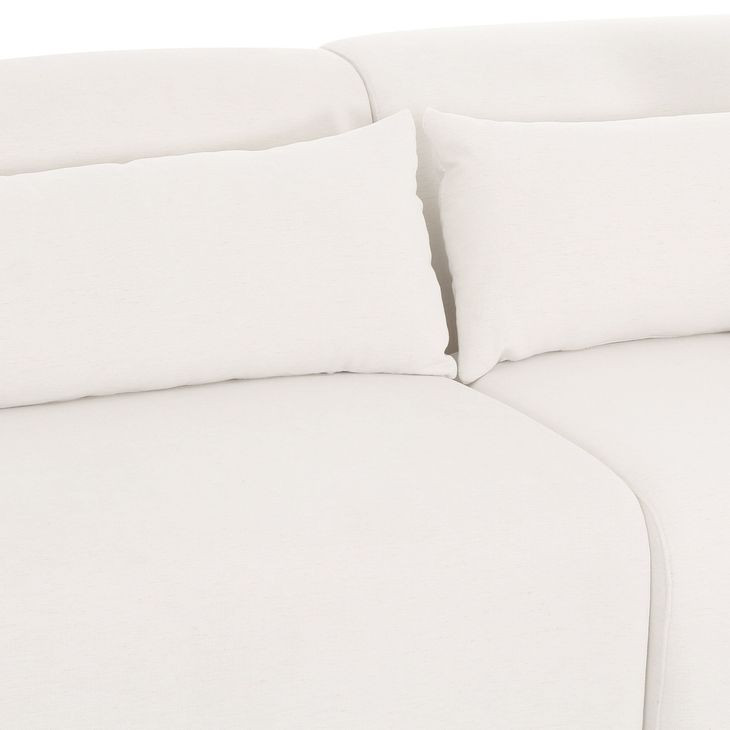 Tarra Cream Performance Fabric 3 Piece Modular Sectional with RAF Chaise and Pillow