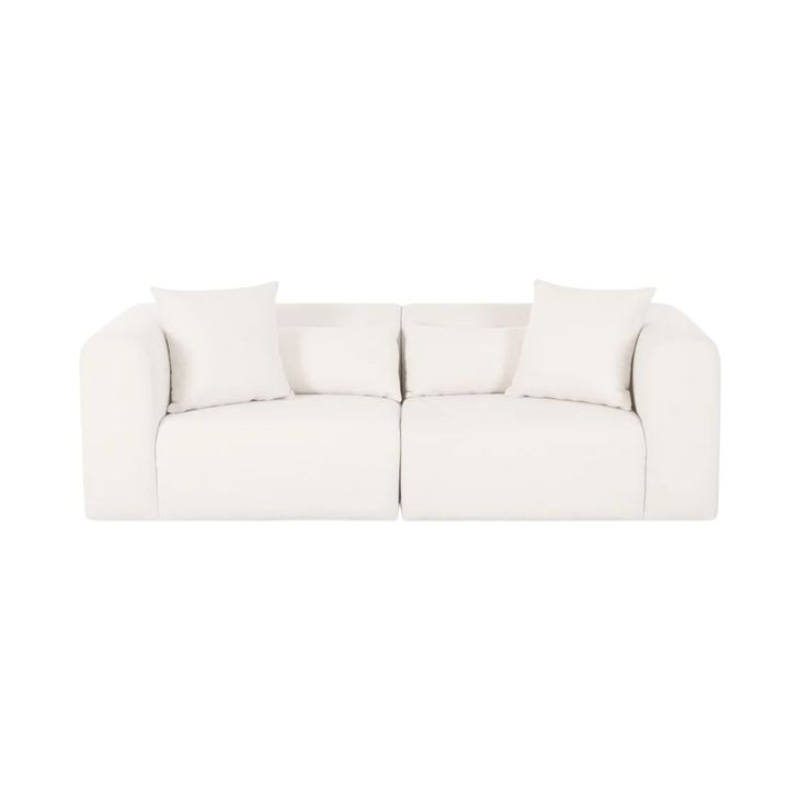 Tarra Cream Performance Fabric Modular 86" Loveseat