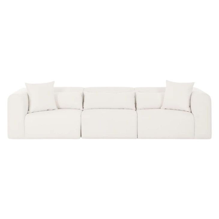 Tarra Cream Performance Fabric Modular 119" Sofa