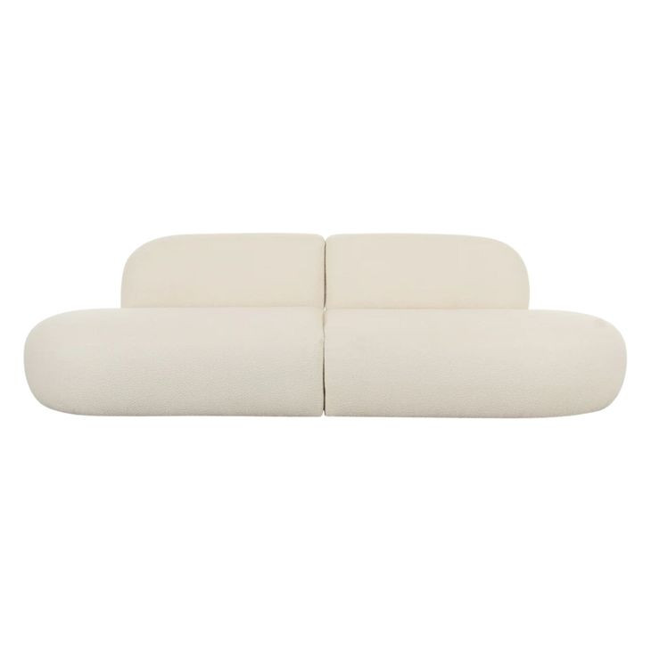 Broohah Cream Upholstered 94" Sofa