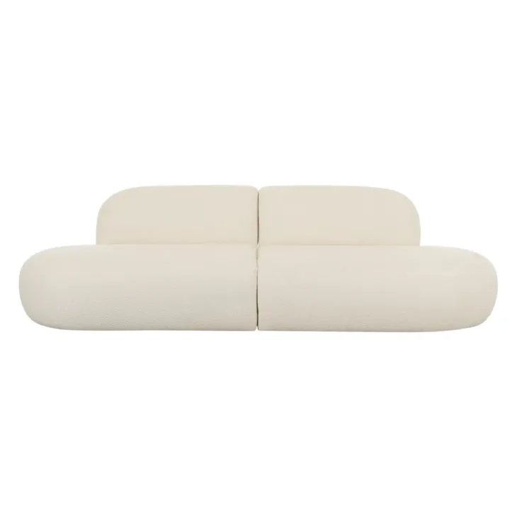 Broohah Cream Upholstered 94" Sofa