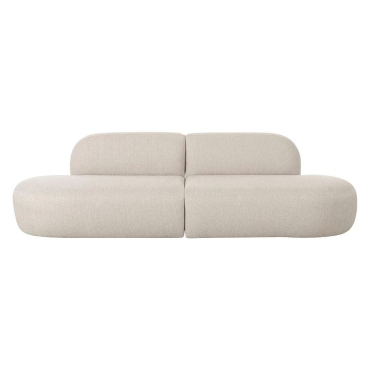 Broohah Beige Upholstered 94" Sofa