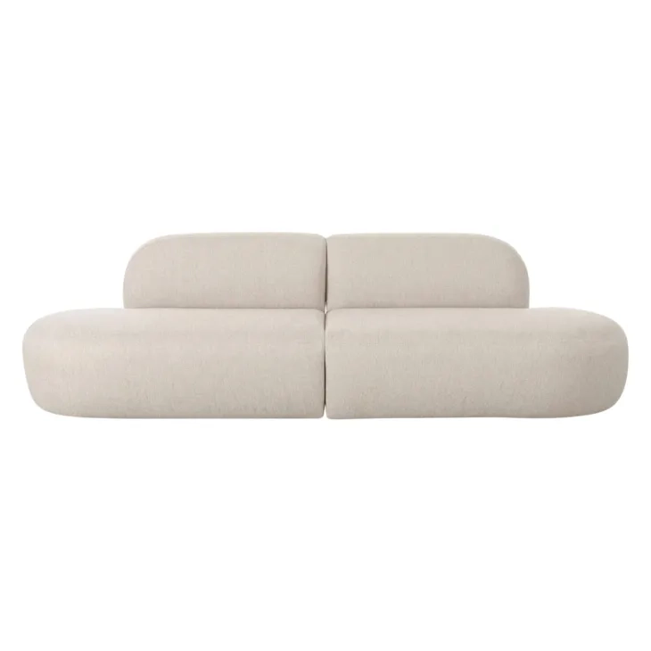 Broohah Beige Upholstered 94" Sofa
