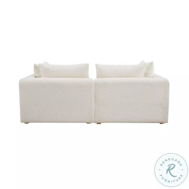 Hangover Cream Boucle 81" Loveseat