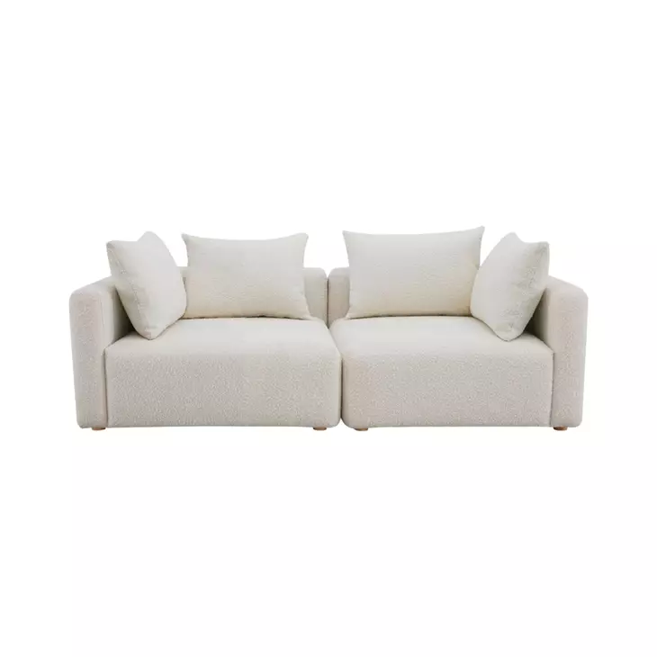 Hangover Cream Boucle 81" Loveseat