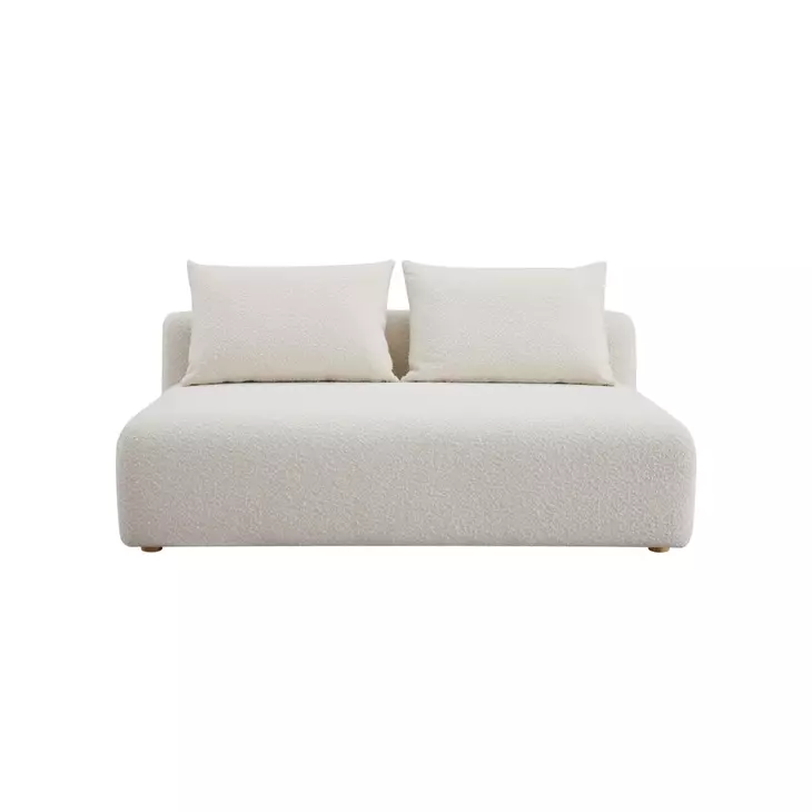 Hangover Cream Boucle Modular 64" Loveseat