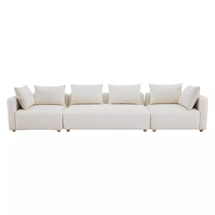 Hangover Cream Boucle Long 145" Sofa