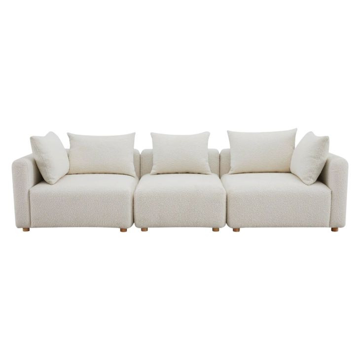 Hangover Cream Boucle 113" Sofa