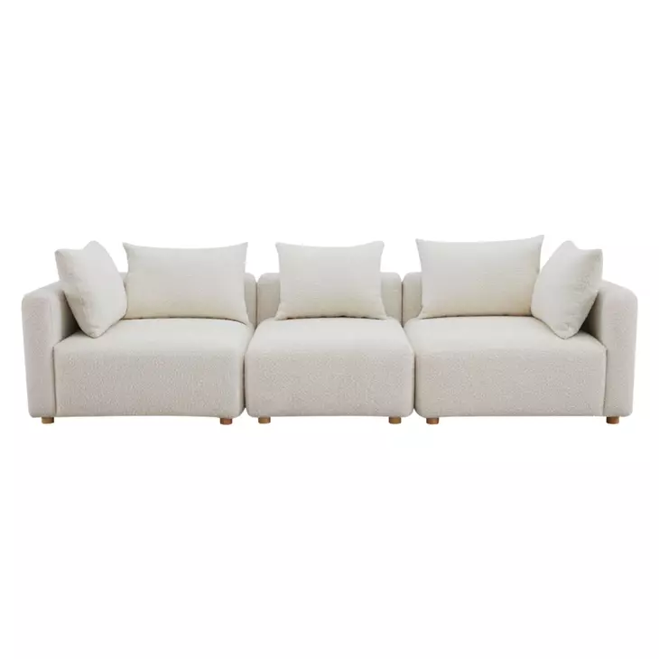 Hangover Cream Boucle 113" Sofa