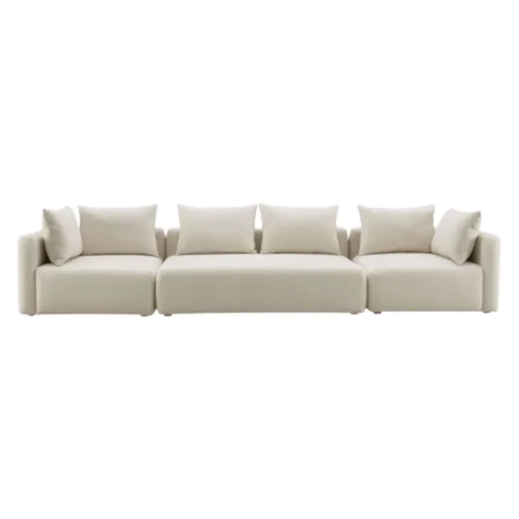 Hangover Cream Linen Long 145" Sofa
