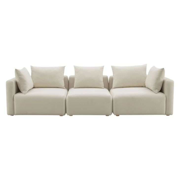 Hangover Cream Linen 113" Sofa