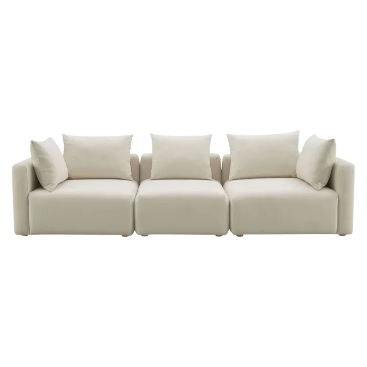 Hangover Cream Linen 113" Sofa