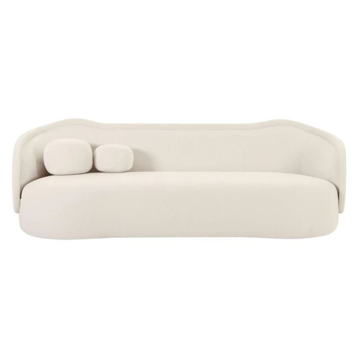 Circe Cream Textured Velvet Sofa