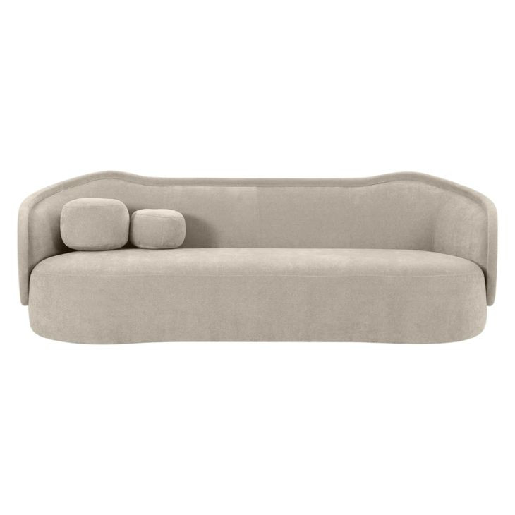 Circe Taupe Textured Velvet Sofa