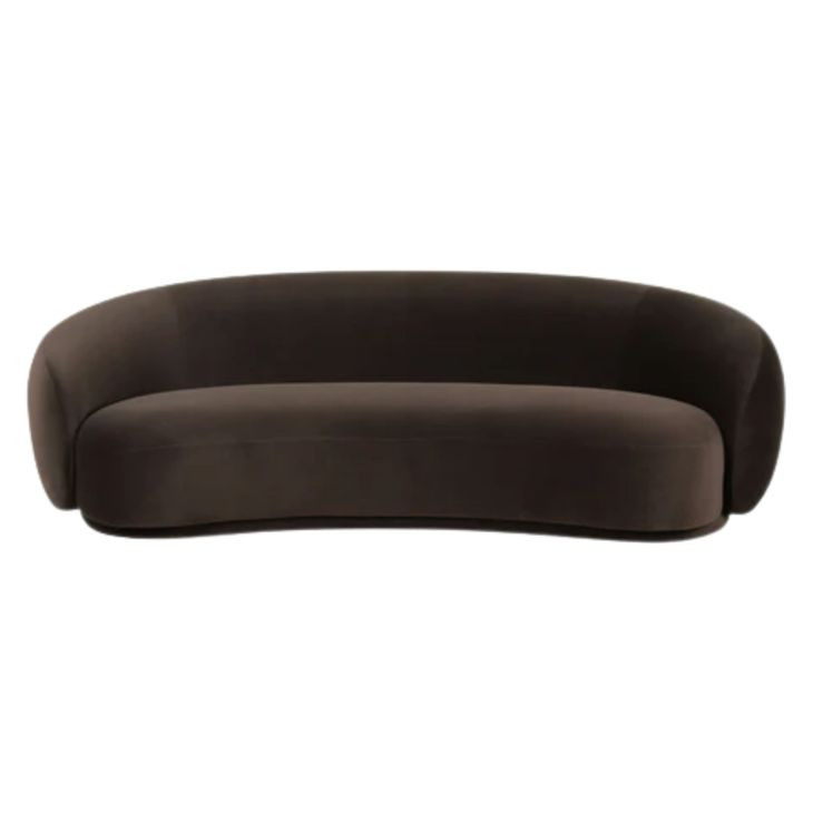 Kendall Chocolate Brown Velvet 90" Sofa