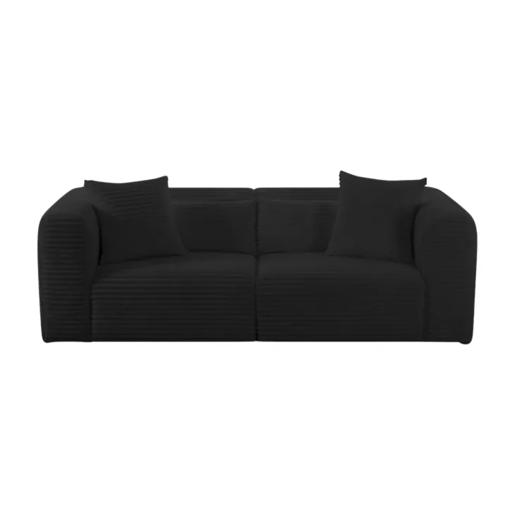 Tarra Black Performance Fabric 86" Loveseat