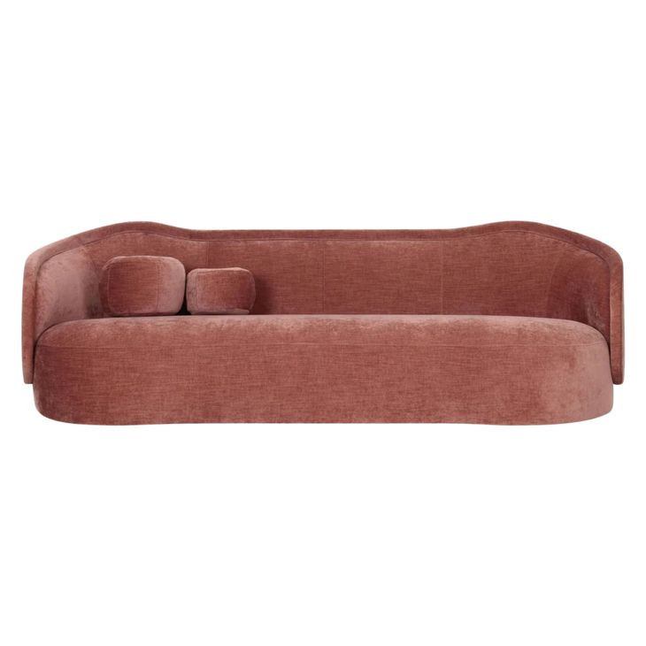 Circe Mauve Textured Velvet Sofa