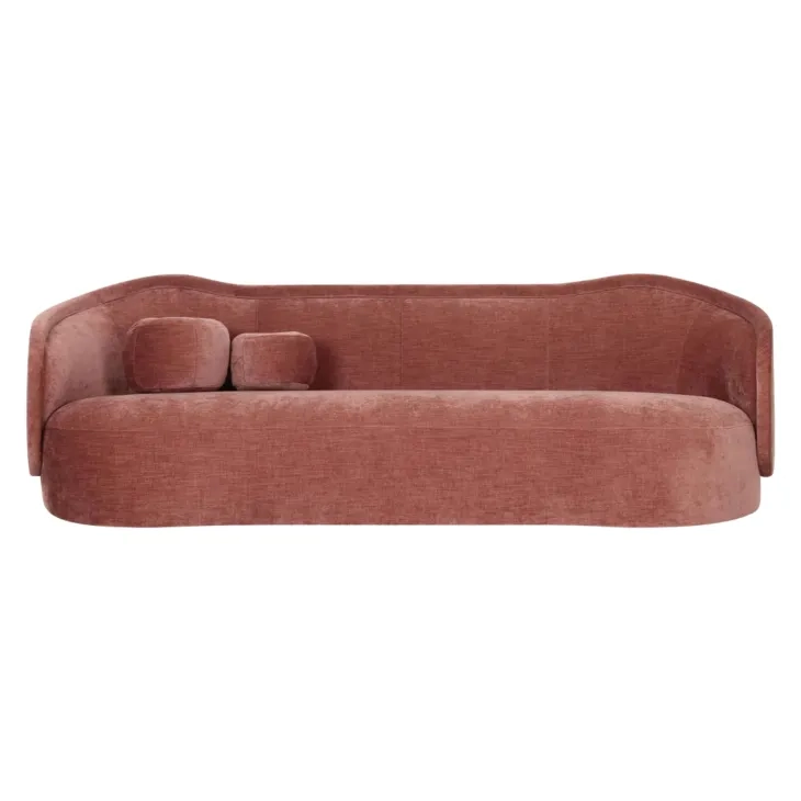 Circe Mauve Textured Velvet 93" Sofa