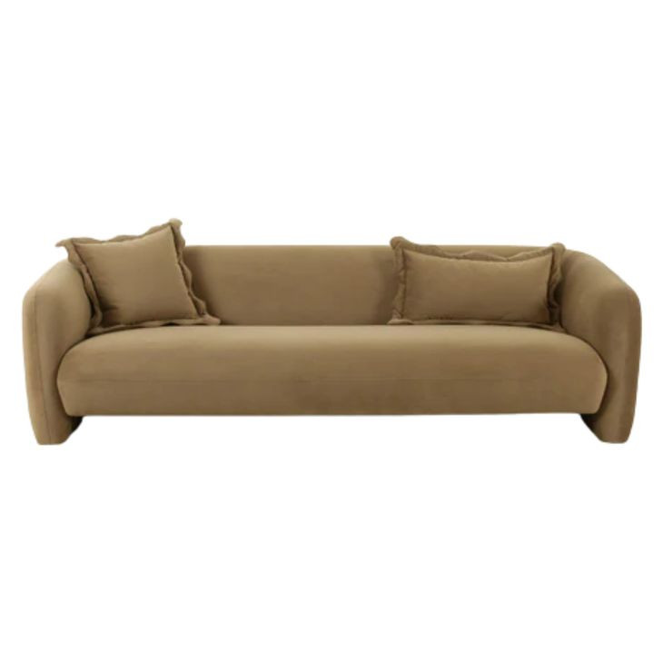 Lou Cafe Au Lait Performance Velvet 91" Sofa