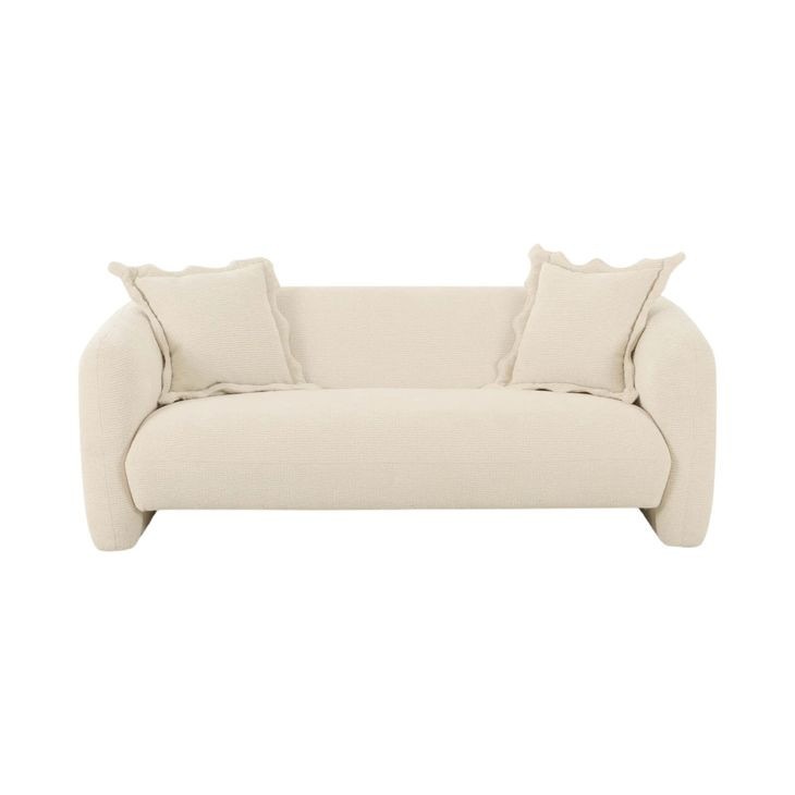 Lou Sandstone Textured Performance Fabric 72" Loveseat