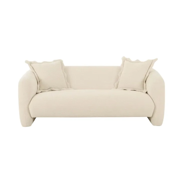Lou Sandstone Textured Performance Fabric 72" Loveseat
