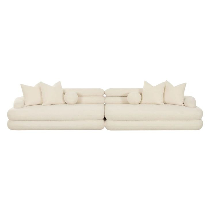 Lulu Cream Boucle Modular 141" Sofa