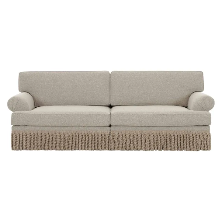 Yvette Cream Boucle Modular 92" Sofa