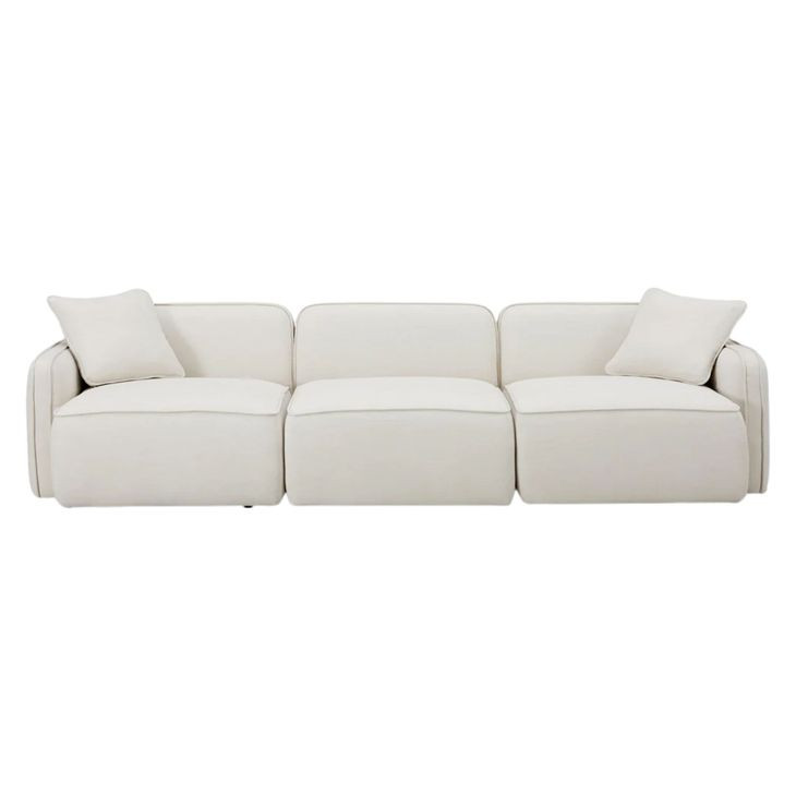 Travie Sand Upcycled Linen Modular 112" Sofa