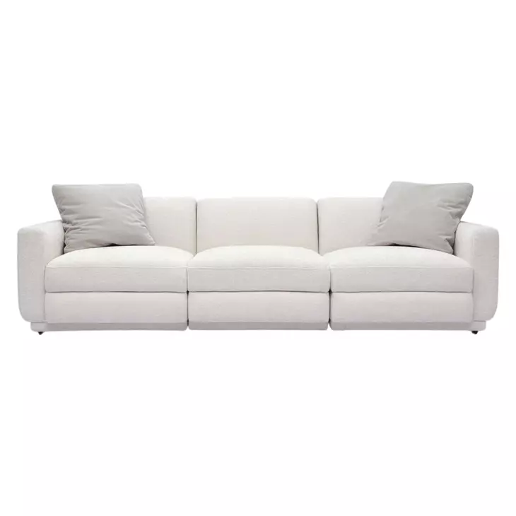 Perry Cream Chenille Modular 96" Sofa