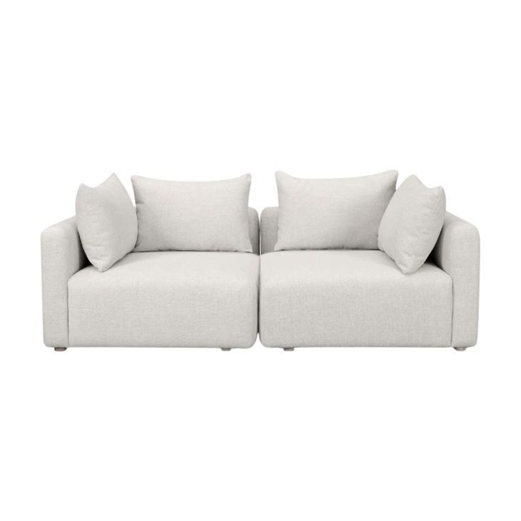 Hangover Cream Heavy Textured Fabric 81" Loveseat