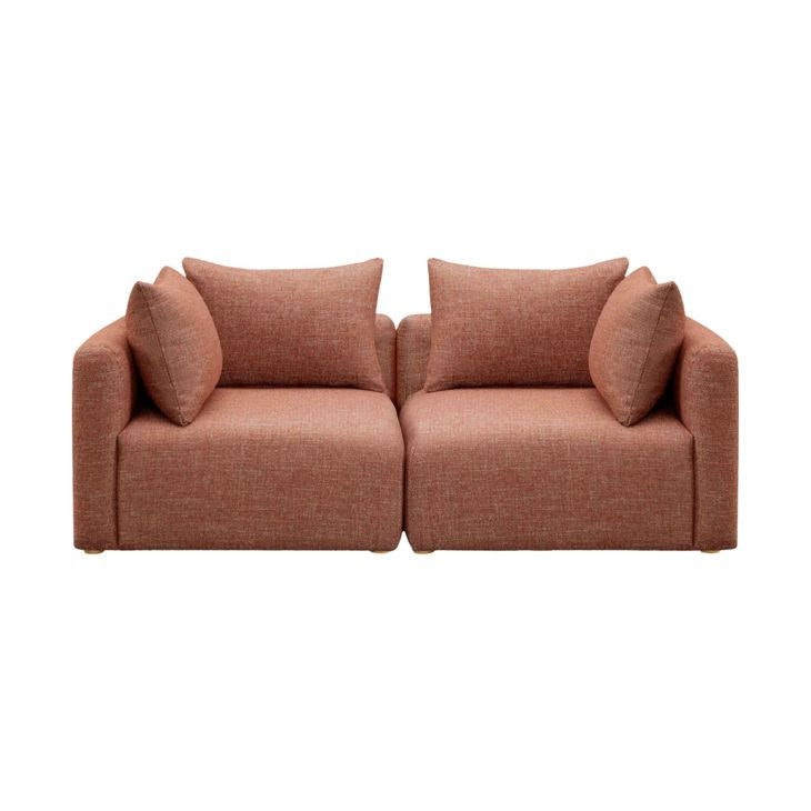 Hangover Sedona Red Textured Fabric 81" Loveseat