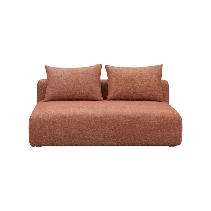 Hangover Sedona Red Textured Fabric Modular 64" Loveseat